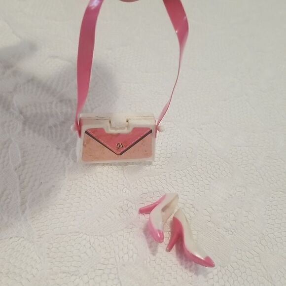 Vintage Barbie Shoes and bag pink - Picture 6 of 9